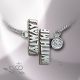 9/11 Twin Towers Necklace with Dimensional Lettering
