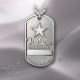 Proud Parent Small Dog Tag - Soldier